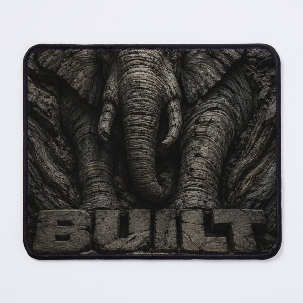 Item preview, Founder Built Under Pressure Elephant Brutalist Stone Bas-Relief Art Print designed and sold by SavannaStrikes.