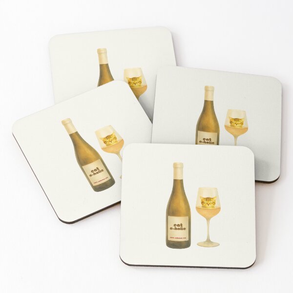 Item preview, Cat-o-holic — Funny Cat Wine Design | Cat Lover Gift | Wine Lover Gift designed and sold by Melo&Mia.