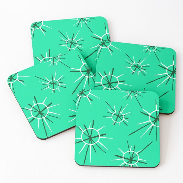 Item preview, Mid-Century Modern Mint Green Space Orbit Pattern designed and sold by DEC02.