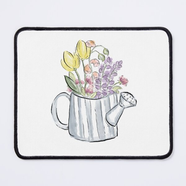 Item preview, Watering can with flowers designed and sold by Hailey Gal Art.