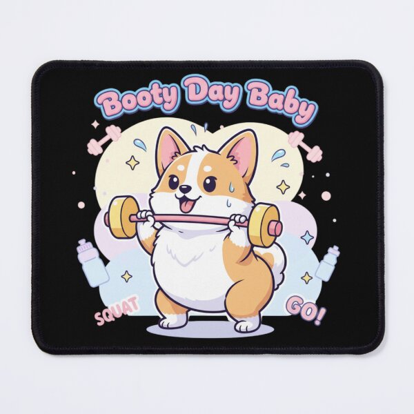 Item preview, Booty Day Baby – Cute Gym Corgi Workout designed and sold by printedartgoods.
