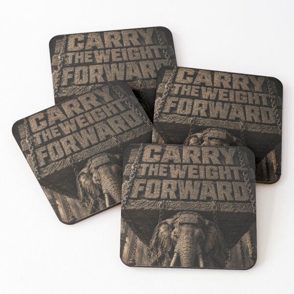 Item preview, Infrastructure Founder Carry The Weight Elephant Brutalist Stone Art Print designed and sold by SavannaStrikes.