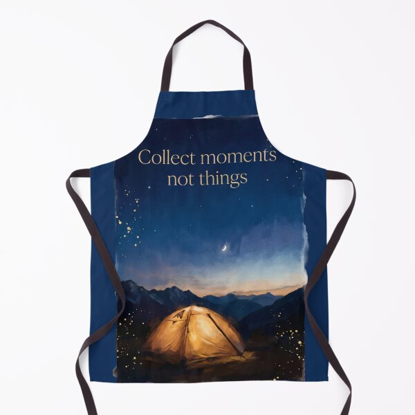 Item preview, Collect moments not things camping watercolor mountain night art designed and sold by icemanphotos.