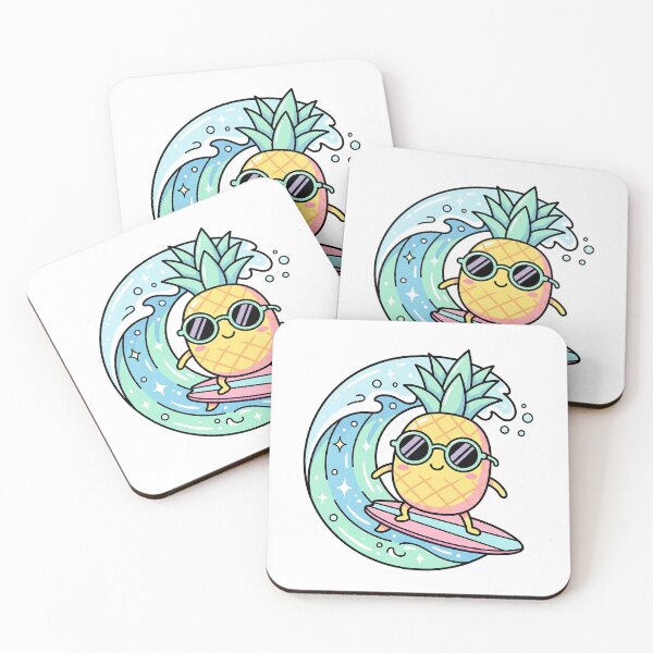 Item preview, Cool Surfing Pineapple Kawaii Summer Vibes designed and sold by LyoniHERA.