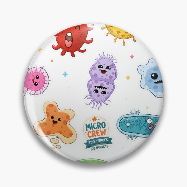 Item preview, Cute Microbes Bacteria, Virus, Ecoli MicroBiology Seamless Pattern Sticker Pack.  designed and sold by labstud.
