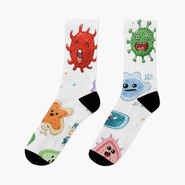 Item preview, Cute Microbes Bacteria, Virus, Ecoli MicroBiology Seamless Pattern Sticker Pack.  designed and sold by labstud.