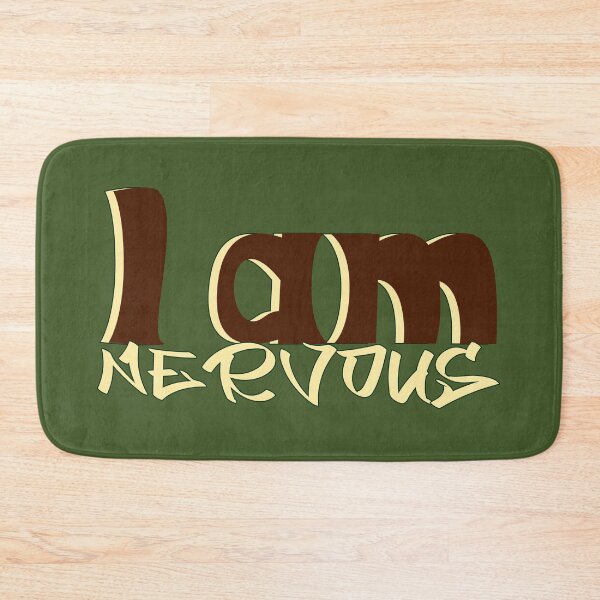 Item preview, I Am Nervous - Brown Gold Typography Anxiety Expression designed and sold by Ihor Ivanov.