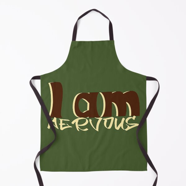 Item preview, I Am Nervous - Brown Gold Typography Anxiety Expression designed and sold by Ihor Ivanov.
