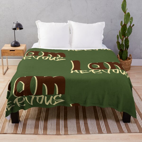 Item preview, I Am Nervous - Brown Gold Typography Anxiety Expression designed and sold by Ihor Ivanov.