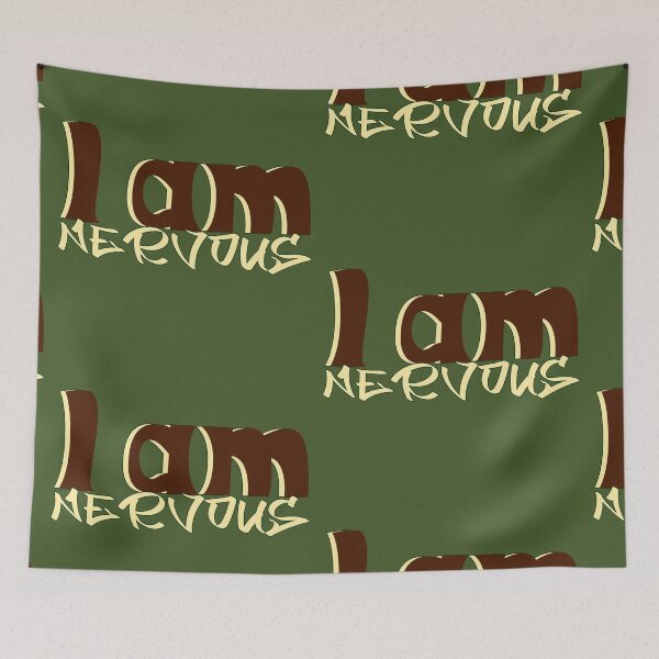Item preview, I Am Nervous - Brown Gold Typography Anxiety Expression designed and sold by Ihor Ivanov.