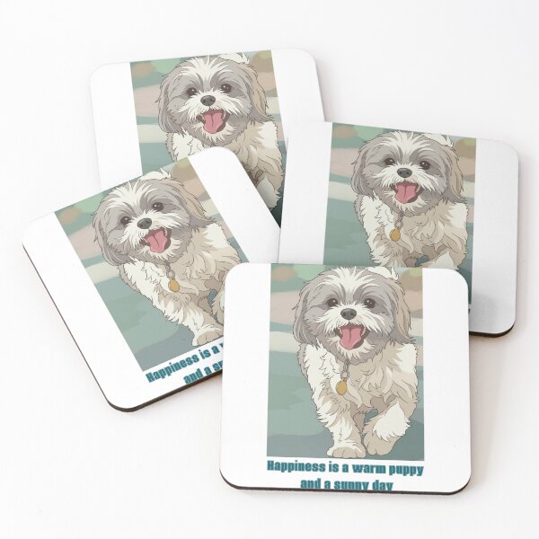 Item preview, Happy Fluffy Dog Illustration - Cute Shih Tzu Anime Style Art designed and sold by BLUESKY11a.