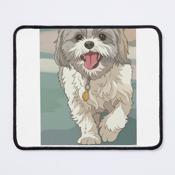 Item preview, Happy Fluffy Dog Illustration - Cute Shih Tzu Anime Style Art designed and sold by BLUESKY11a.