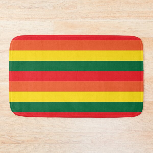 Item preview, Red yellow green horizontal striped preppy pattern designed and sold by fluffyfamcraft.