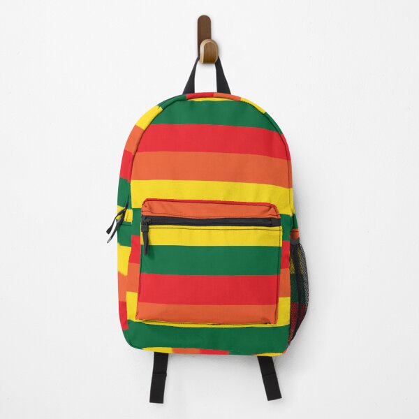 Item preview, Red yellow green horizontal striped preppy pattern designed and sold by fluffyfamcraft.