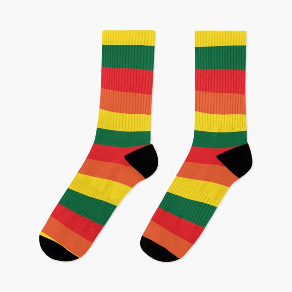 Item preview, Red yellow green horizontal striped preppy pattern designed and sold by fluffyfamcraft.