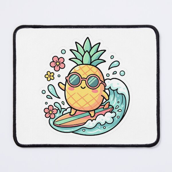 Item preview, Cool Surfing Pineapple Kawaii Summer Vibes designed and sold by LyoniHERA.