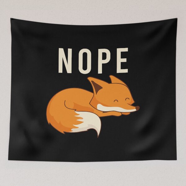 Item preview, Nope - Funny Lazy Fox Lover Introvert Gift designed and sold by anerahilsya.