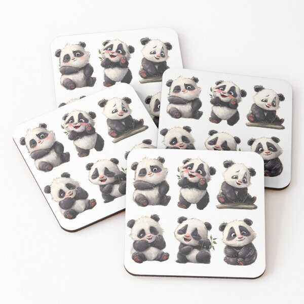 Item preview, Cute Panda Kawaii Illustration Set designed and sold by ReinaSpace.