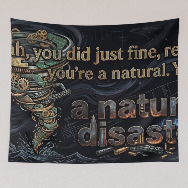 Item preview, Funny Quote Lines: Yeah, A Natural Disaster designed and sold by Uniqueartai.