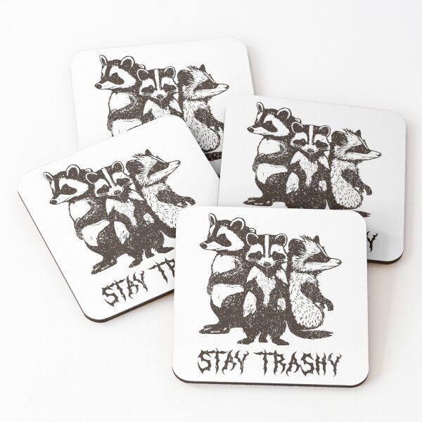 Item preview, Stay Trashy - Funny Trash Metal Raccoon Opossum Skunk designed and sold by anerahilsya.