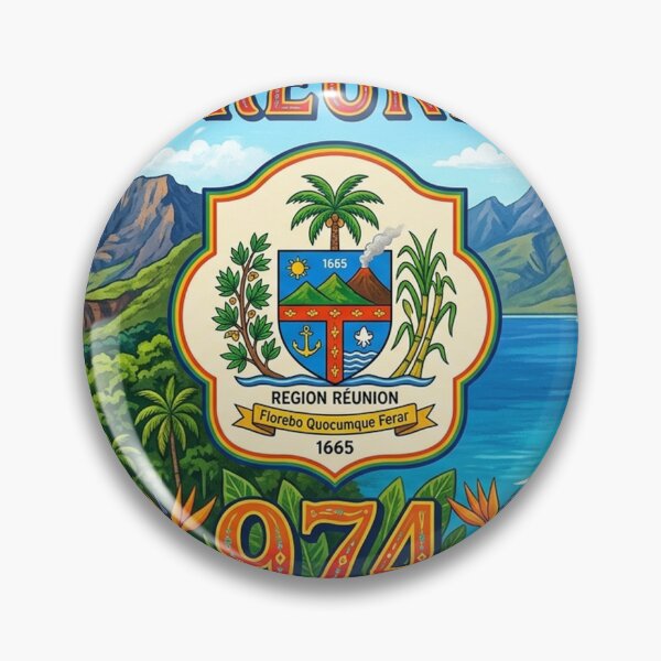 Item preview, Reunion Island with its emblem 974 designed and sold by FoxinhoSoumaila.