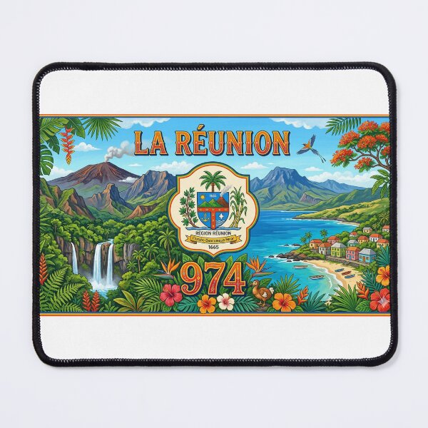 Item preview, Reunion Island with its emblem 974 designed and sold by FoxinhoSoumaila.
