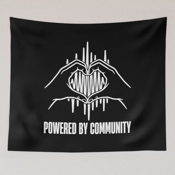 Item preview, Powered By Community Urban Graphic Minimalist Line Art designed and sold by SplashTastic.