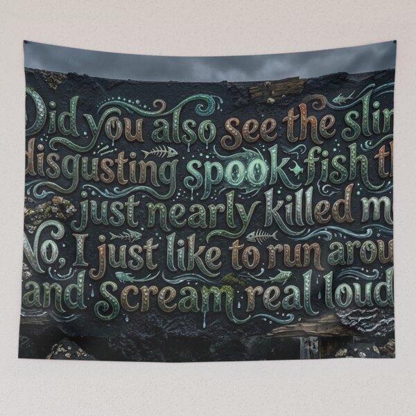 Item preview, Funny Quote Lines: Fish and Screams designed and sold by Uniqueartai.