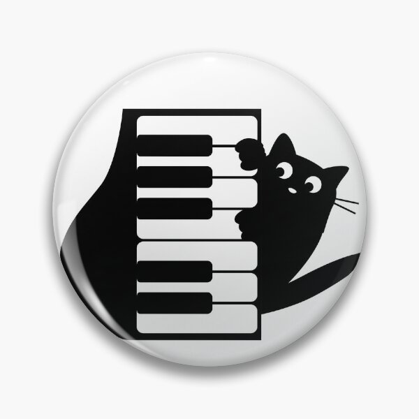 Item preview, Piano cat designed and sold by InkRiot Studios.