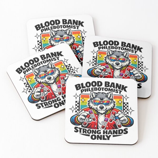 Item preview, Cool Wolf Blood Bank Phlebotomist Retro Varsity Sunglasses Medical Lab Week Design designed and sold by ClinicalHubs.