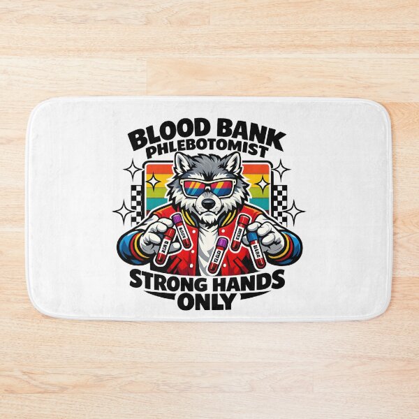 Item preview, Cool Wolf Blood Bank Phlebotomist Retro Varsity Sunglasses Medical Lab Week Design designed and sold by ClinicalHubs.