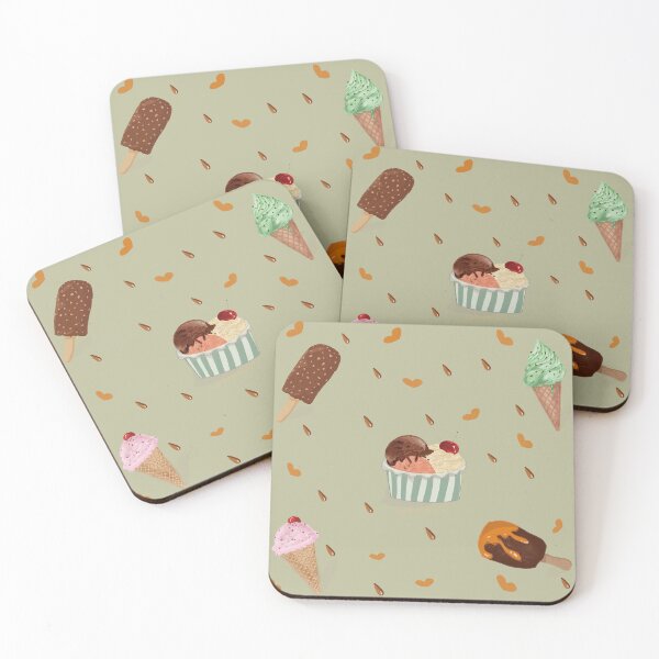 Item preview, Sweet Ice Cream Pattern Aesthetic | Cute Vintage Dessert Illustration designed and sold by Day-dreamin26.