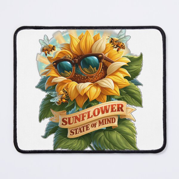 Item preview, Sunflower State Of Mind Cool Summer Bee designed and sold by Marcikart.