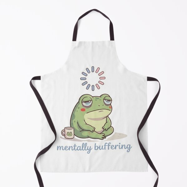 Item preview, Mentally Buffering – Funny Tired Frog Sticker designed and sold by Elviqus Shop.