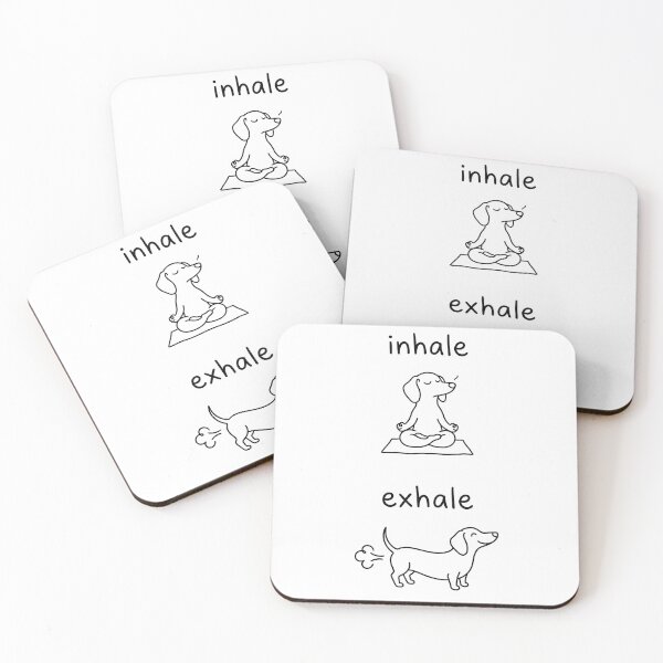 Item preview, Inhale Exhale Dog Design, Preppy Funny Dachshund, Sarcastic Dog Mom Graphic, Trending, Trendy Boutique, Digital Download designed and sold by maricielomv.