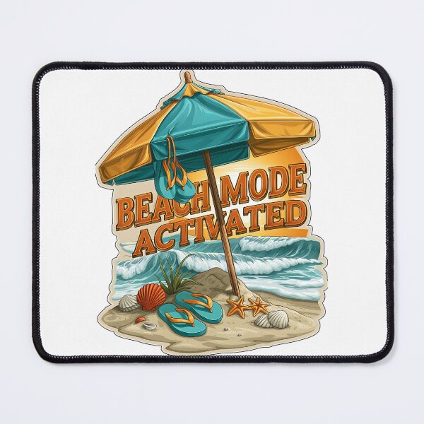 Item preview, Beach Mode Activated Summer Vacation Umbrella designed and sold by Marcikart.