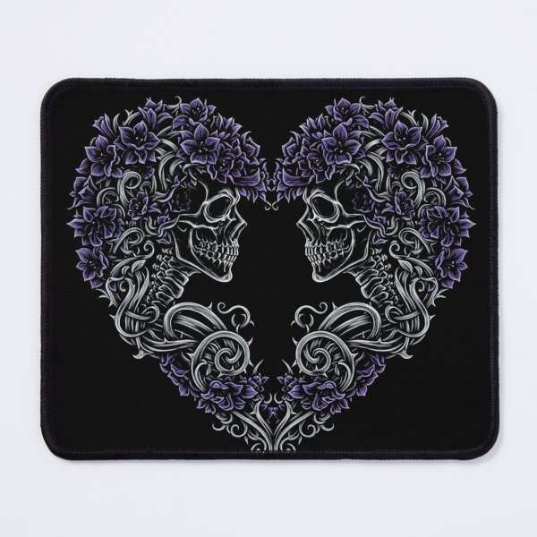 Item preview, Purple Floral Skeleton Heart Shirt | Gothic Skull Love Tee | Dark Romantic Heart Graphic designed and sold by printedartgoods.
