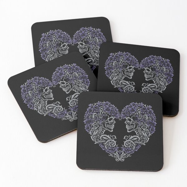Item preview, Purple Floral Skeleton Heart Shirt | Gothic Skull Love Tee | Dark Romantic Heart Graphic designed and sold by printedartgoods.