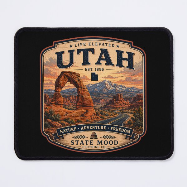 Item preview, Utah Life Elevated Vintage Arches National Park Design designed and sold by StateMoodDesigns.