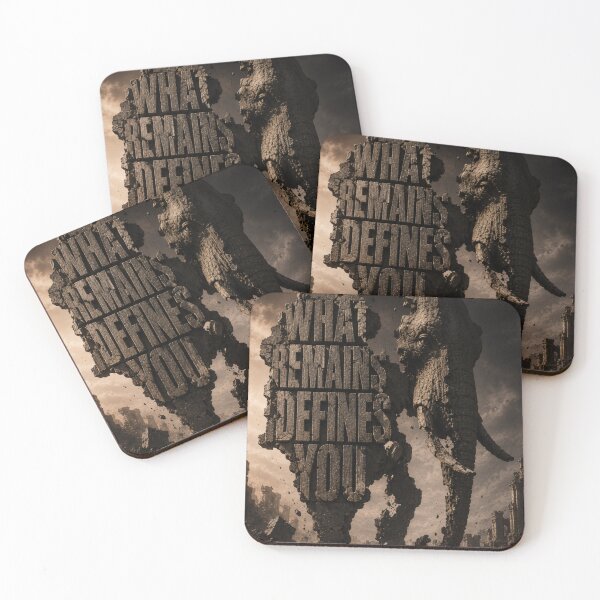 Item preview, Founder Legacy Define Your Mission Elephant Brutalist Sculpture Art Print designed and sold by SavannaStrikes.