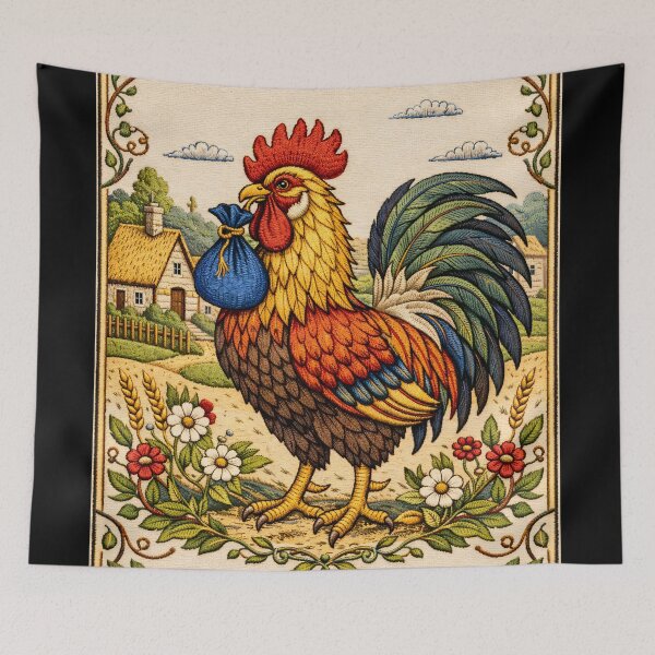 Item preview, Lucky Rooster with Coin Pouch Charm designed and sold by doinitzart.
