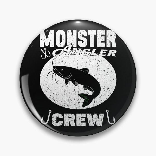 Item preview, Monster Angler Crew Catfish Fishing Gear - Large Flathead Channel Cat Angling Piraiba catfish Lau Lau Monster from Amazon - Vintage Distressed Fisherman Silhouette designed and sold by Jt41.