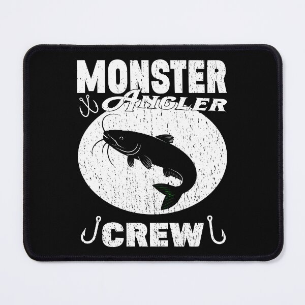 Item preview, Monster Angler Crew Catfish Fishing Gear - Large Flathead Channel Cat Angling Piraiba catfish Lau Lau Monster from Amazon - Vintage Distressed Fisherman Silhouette designed and sold by Jt41.