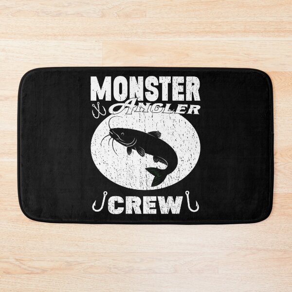 Item preview, Monster Angler Crew Catfish Fishing Gear - Large Flathead Channel Cat Angling Piraiba catfish Lau Lau Monster from Amazon - Vintage Distressed Fisherman Silhouette designed and sold by Jt41.