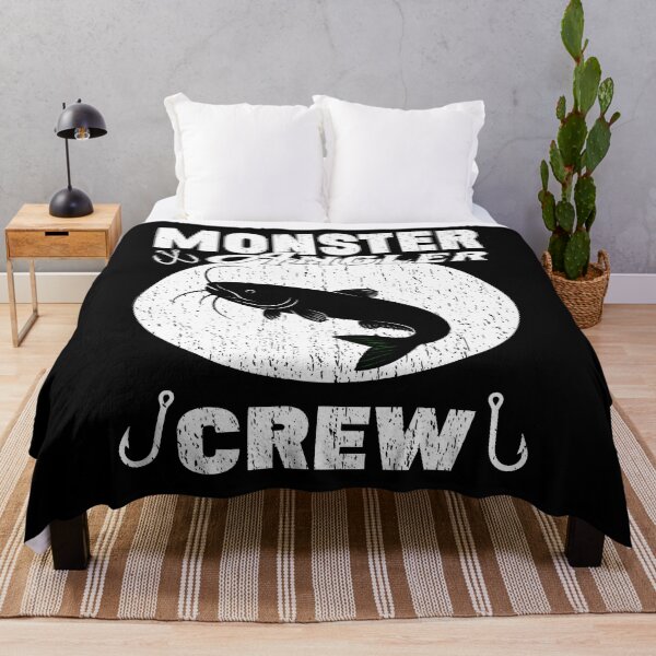 Item preview, Monster Angler Crew Catfish Fishing Gear - Large Flathead Channel Cat Angling Piraiba catfish Lau Lau Monster from Amazon - Vintage Distressed Fisherman Silhouette designed and sold by Jt41.
