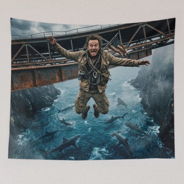 Item preview, Daredevil Over Shark Sea Waters designed and sold by Uniqueartai.