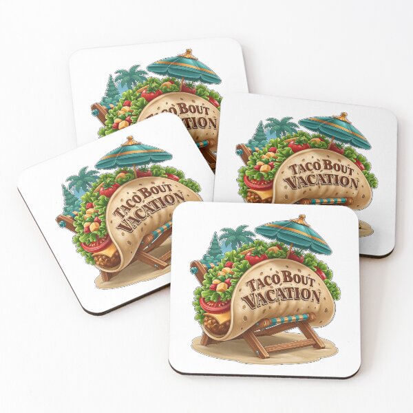 Item preview, Taco Bout Vacation Funny Beach Chair Food Pun designed and sold by Marcikart.