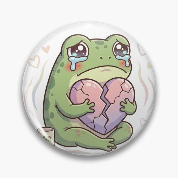 Item preview, Too Sensitive For This World – Emotional Sad Frog Sticker designed and sold by Elviqus Shop.