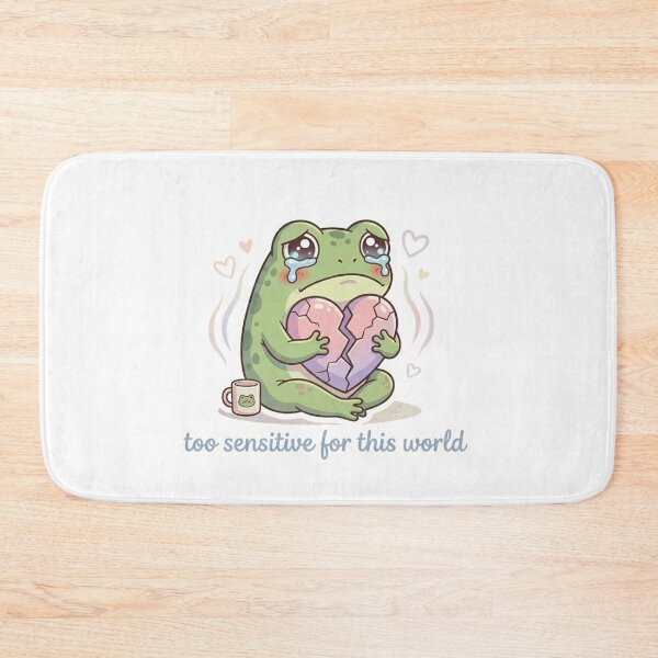 Item preview, Too Sensitive For This World – Emotional Sad Frog Sticker designed and sold by Elviqus Shop.