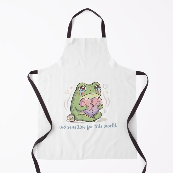 Item preview, Too Sensitive For This World – Emotional Sad Frog Sticker designed and sold by Elviqus Shop.